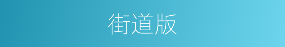 街道版的同义词