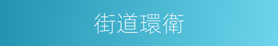 街道環衛的同義詞