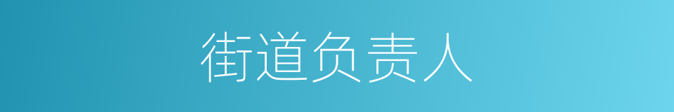 街道负责人的同义词