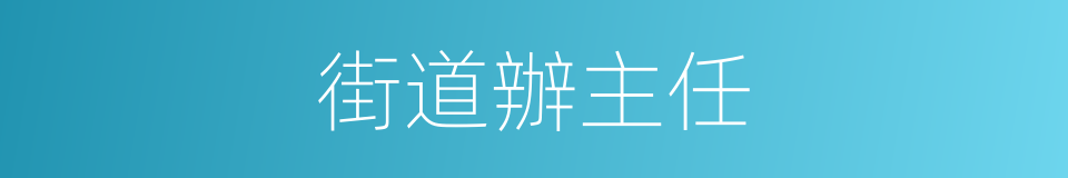 街道辦主任的同義詞