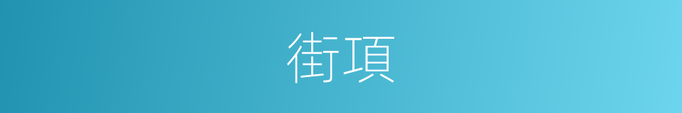 街項的同義詞