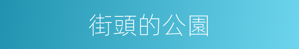 街頭的公園的同義詞