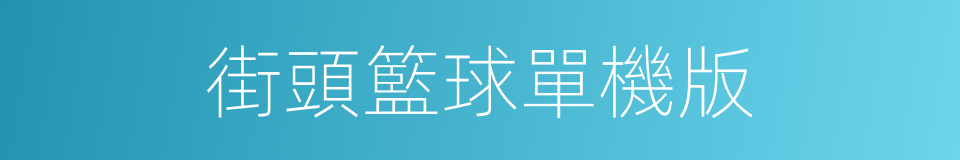 街頭籃球單機版的同義詞