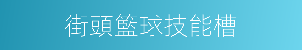 街頭籃球技能槽的同義詞