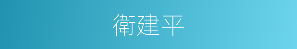 衛建平的同義詞