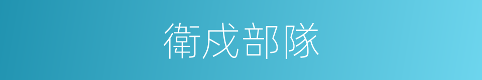 衛戍部隊的意思
