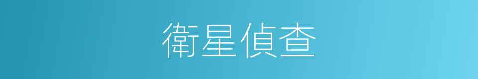 衛星偵查的同義詞