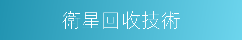 衛星回收技術的同義詞