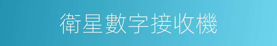 衛星數字接收機的同義詞