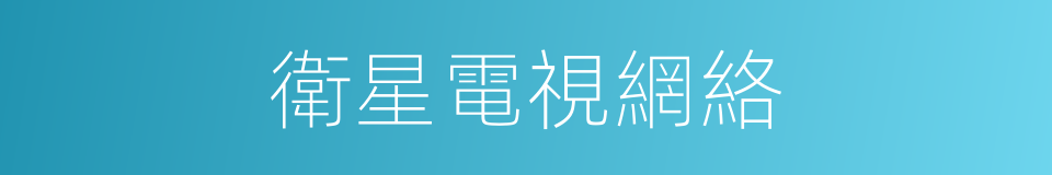 衛星電視網絡的同義詞