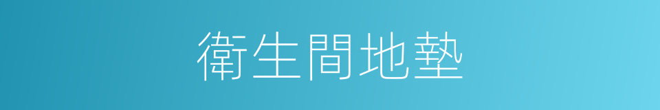 衛生間地墊的同義詞