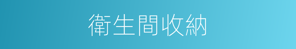 衛生間收納的同義詞