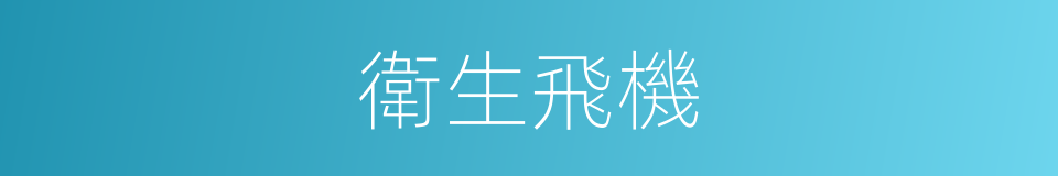 衛生飛機的同義詞