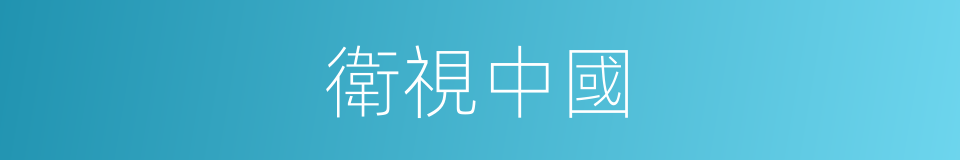 衛視中國的同義詞