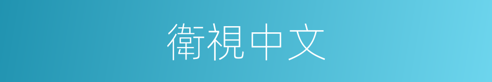 衛視中文的同義詞