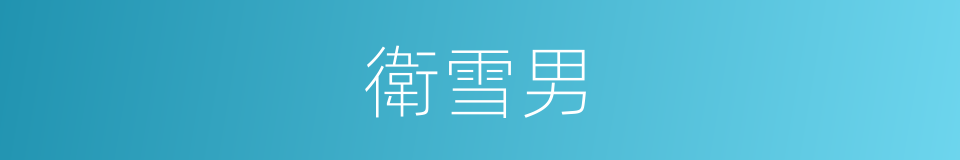 衛雪男的同義詞