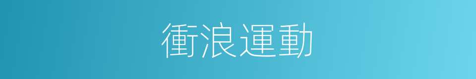衝浪運動的意思