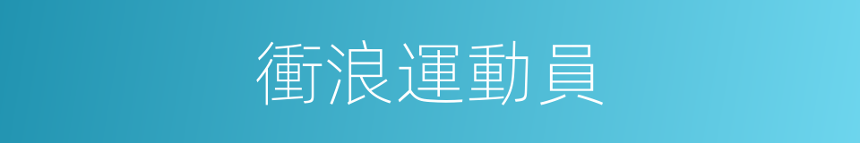 衝浪運動員的同義詞