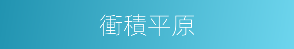 衝積平原的意思