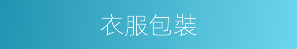 衣服包裝的同義詞