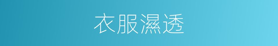衣服濕透的同義詞