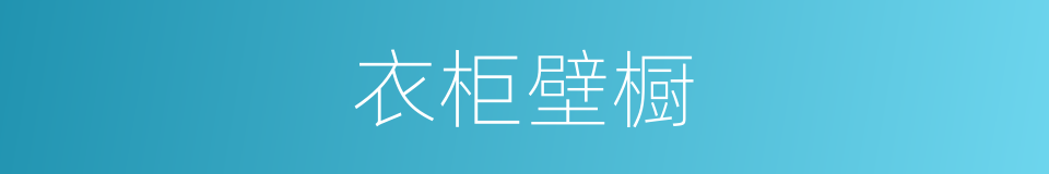 衣柜壁橱的同义词