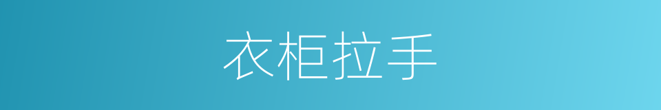 衣柜拉手的同义词