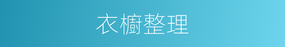 衣櫥整理的同義詞