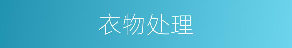 衣物处理的同义词