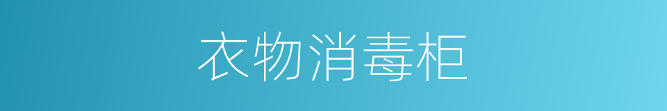 衣物消毒柜的同义词