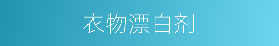 衣物漂白剂的同义词