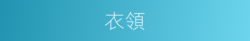 衣領的意思