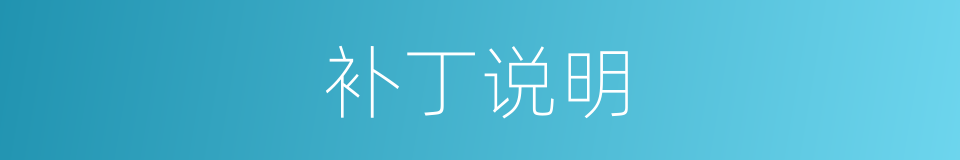 补丁说明的同义词