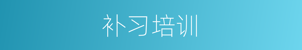 补习培训的同义词