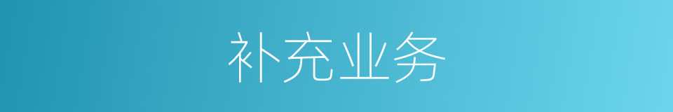 补充业务的同义词