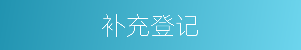 补充登记的同义词