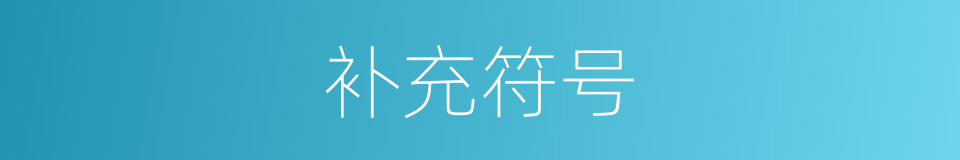 补充符号的同义词