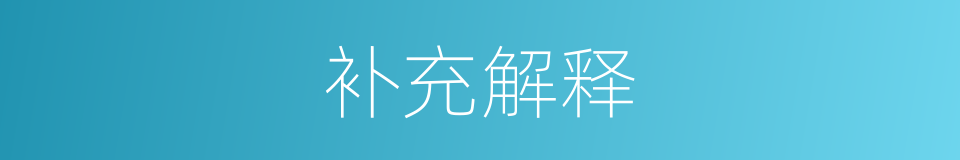 补充解释的同义词