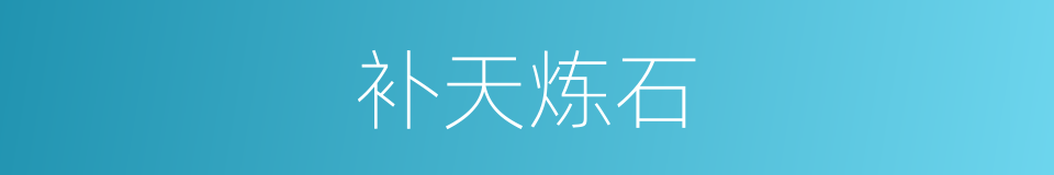 补天炼石的同义词
