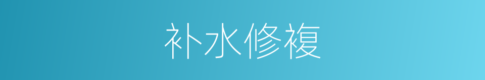 补水修複的同义词