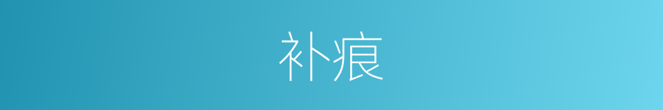 补痕的意思