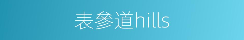 表參道hills的同義詞
