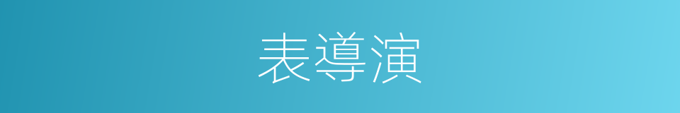 表導演的同義詞