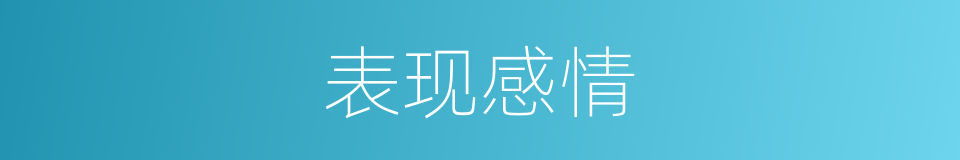 表现感情的同义词