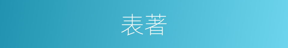 表著的意思