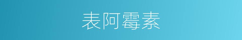 表阿霉素的同义词
