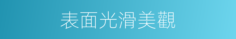 表面光滑美觀的同義詞