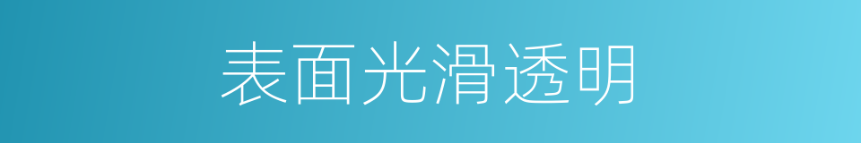 表面光滑透明的同义词