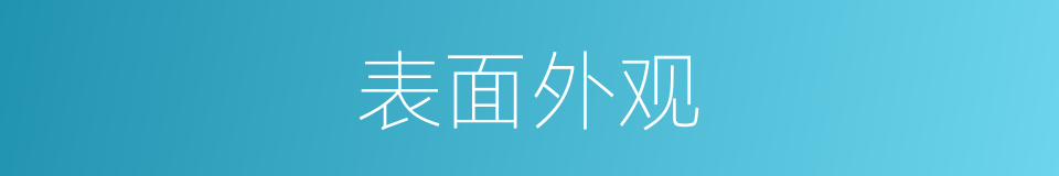 表面外观的同义词