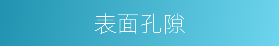 表面孔隙的同义词